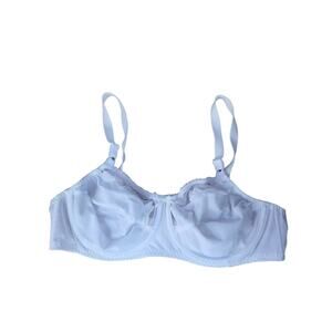 Bali Bra 40C Womens White Underwired Not Padded Sheer Adjustable Straps